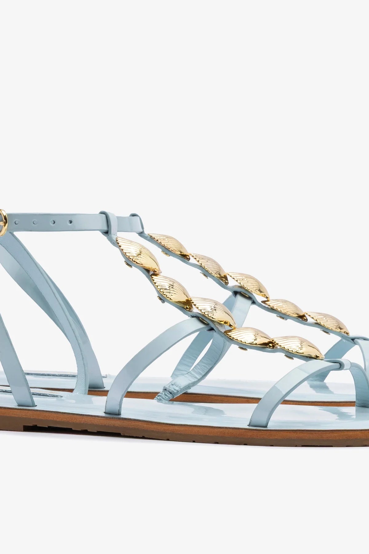 Coquile Flat Sandal Maya Patent Leather