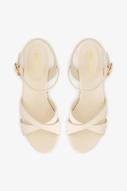 Talitha Sandal In Ivory Leather