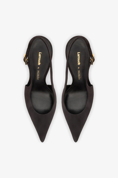 Larroudé x Nicolò B.: Grace Pump Black Satin