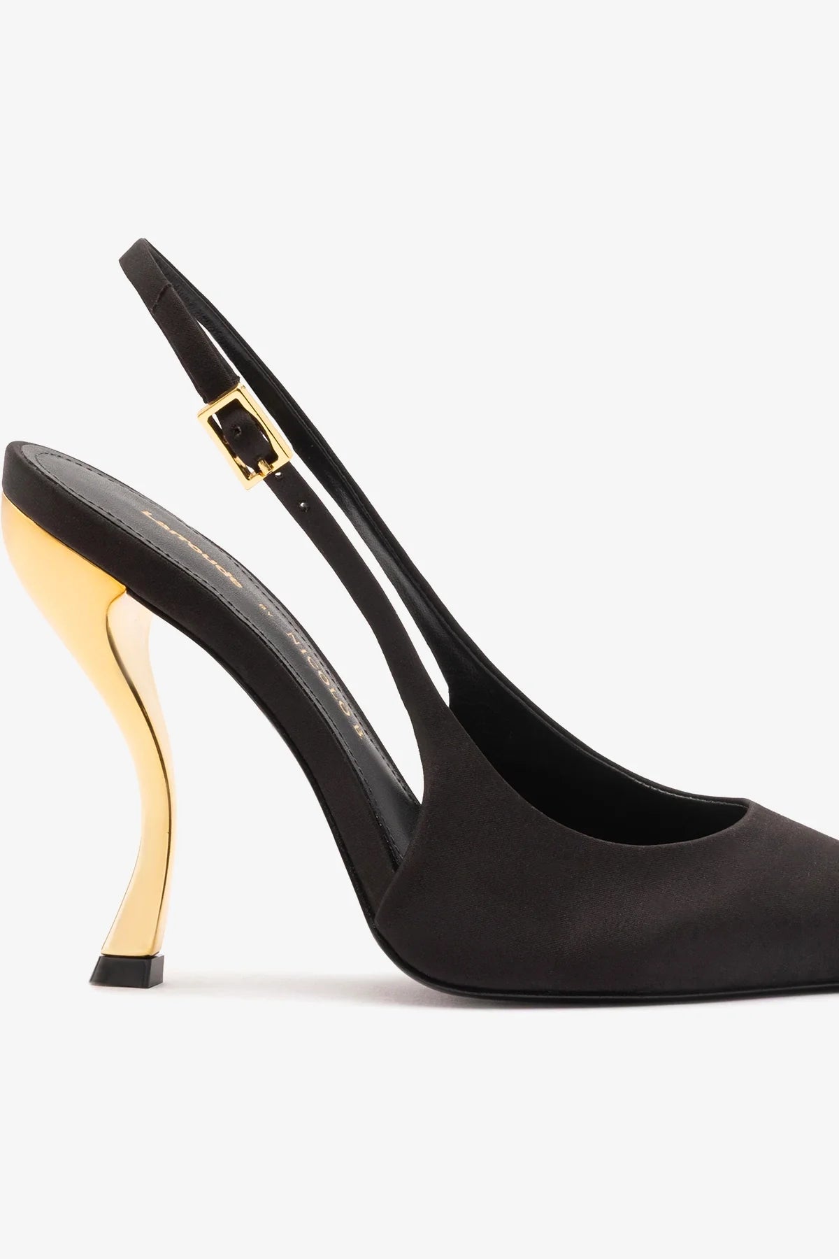 Larroudé x Nicolò B.: Grace Pump Black Satin