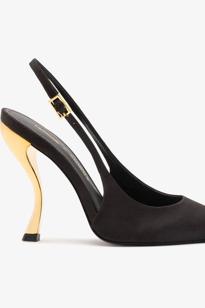 Larroudé x Nicolò B.: Grace Pump Black Satin