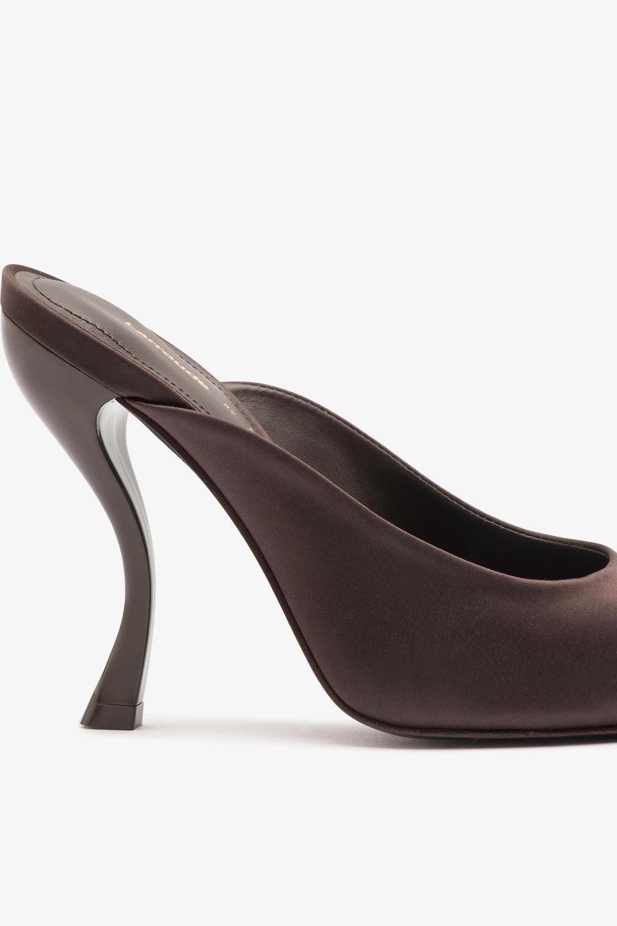 Larroudé x Nicolò B.: Inna Mule Mahogany Satin