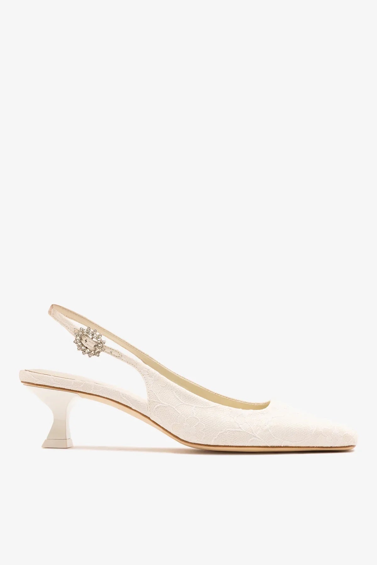 Larroudé x Markarian: Amal Pump White Lace