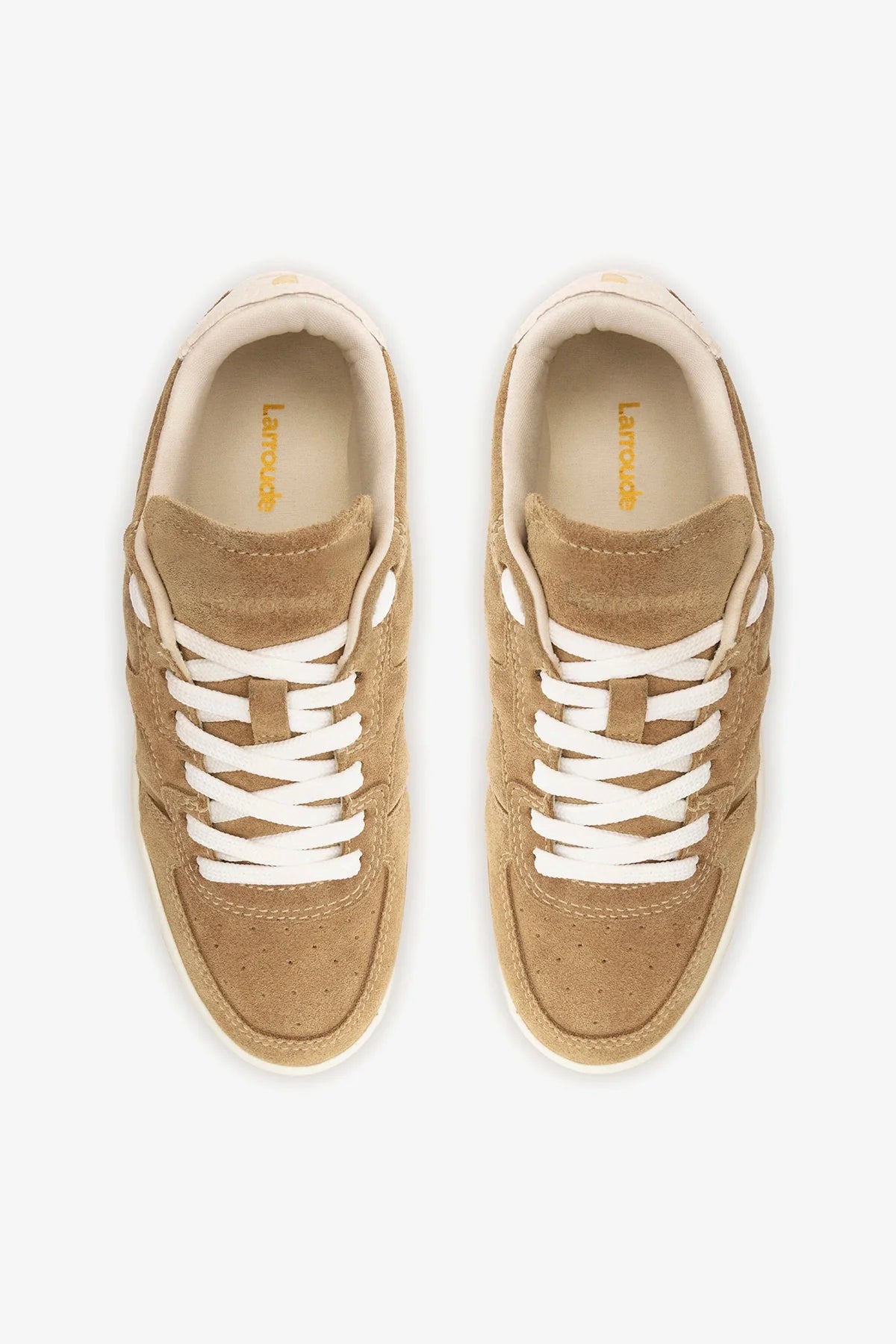 George Sneaker In Peanut Suede and Ivory Leather
