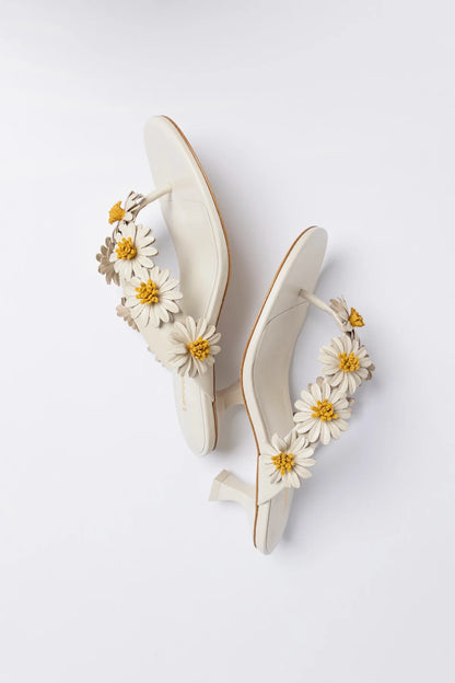 Fiore Thong Sandal Ivory Leather