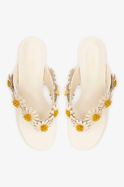 Fiore Thong Sandal Ivory Leather