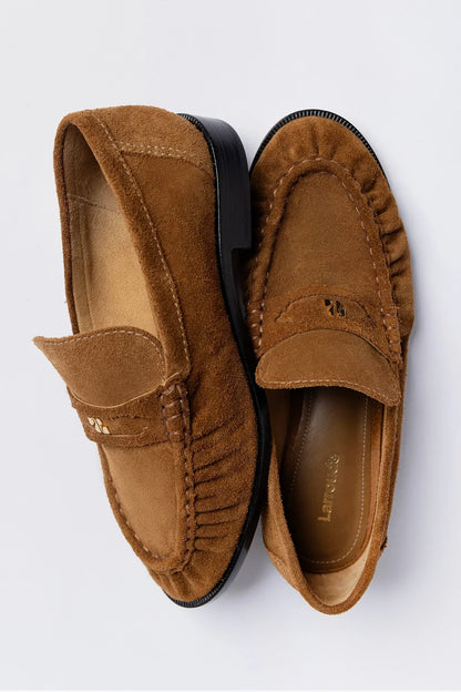 Suki Soft Loafer In Russet Suede