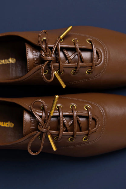 Liza Sneaker In Burnt Umber Leather