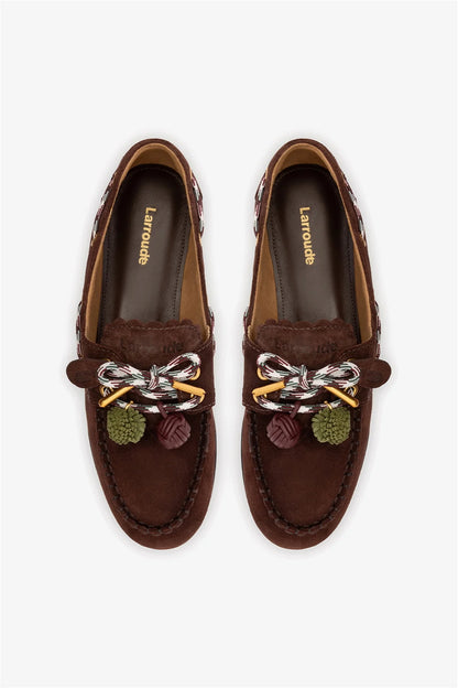 Cyprus Boat Shoe In Brown Suede
