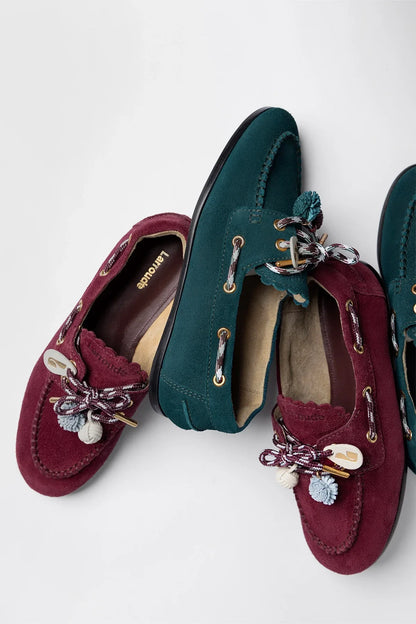 Cyprus Boat Shoe Burgundy Suede