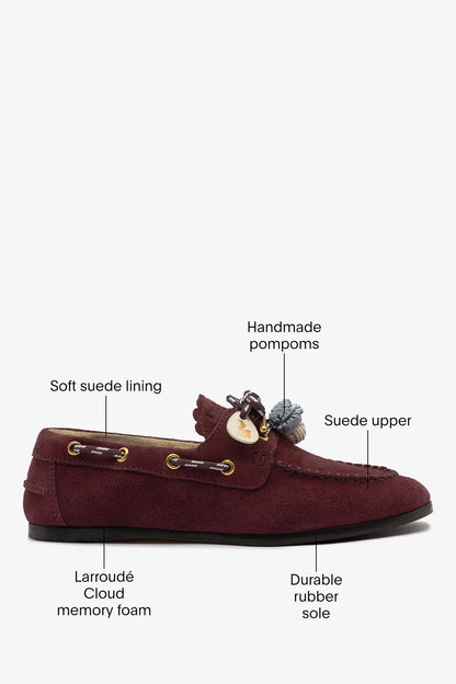 Cyprus Boat Shoe Burgundy Suede