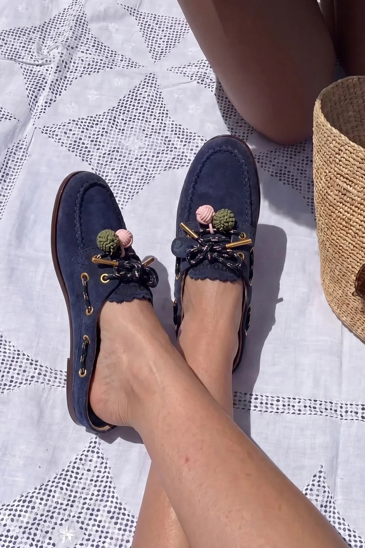 Cyprus Mule Indigo Suede