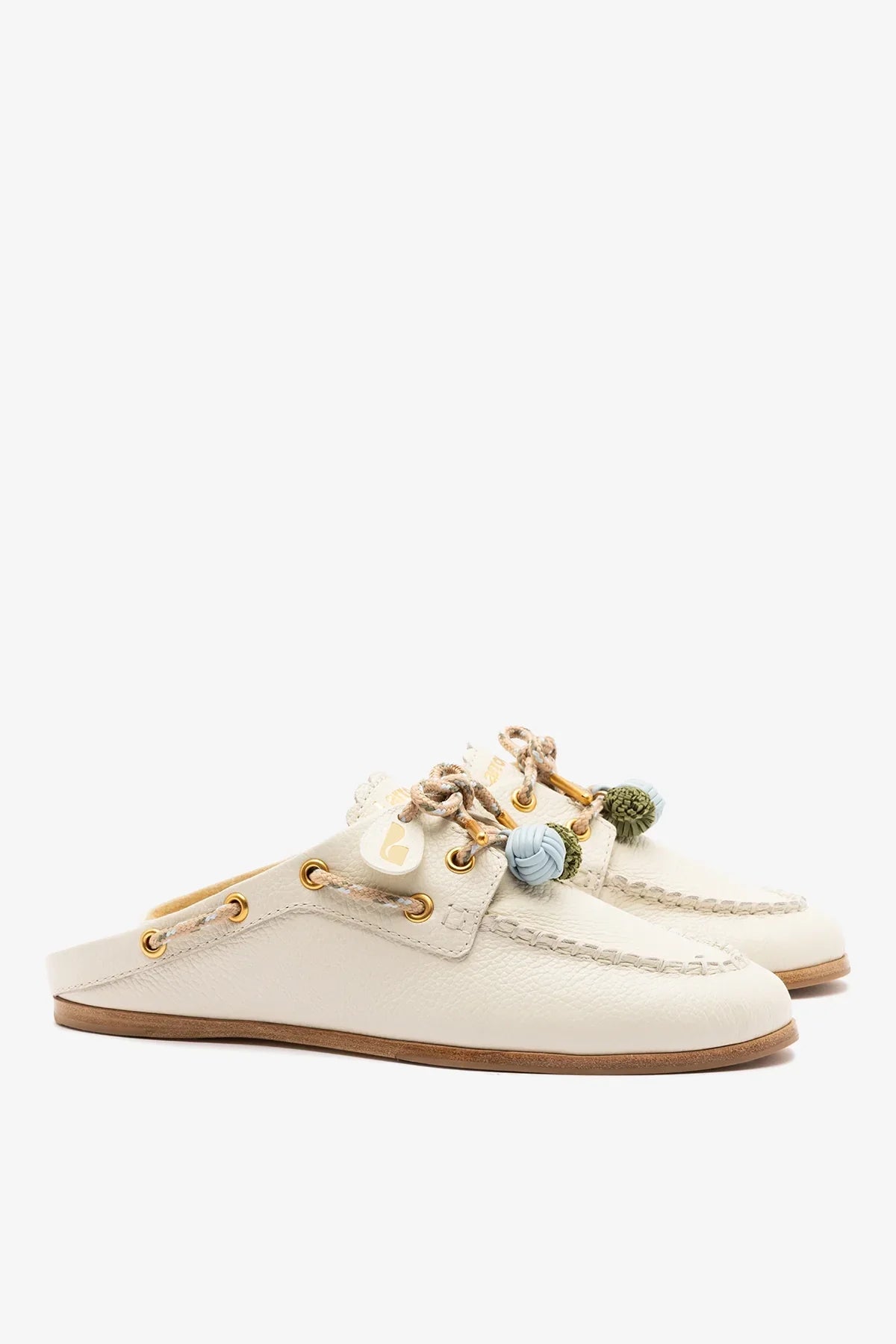 Cyprus Mule Ivory Leather
