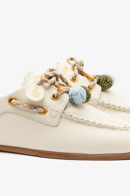 Cyprus Mule Ivory Leather