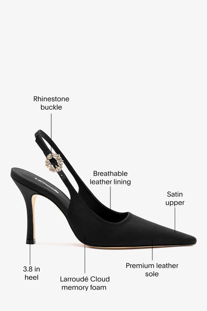 Carine Pump Black Satin