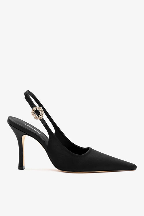 Carine Pump Black Satin