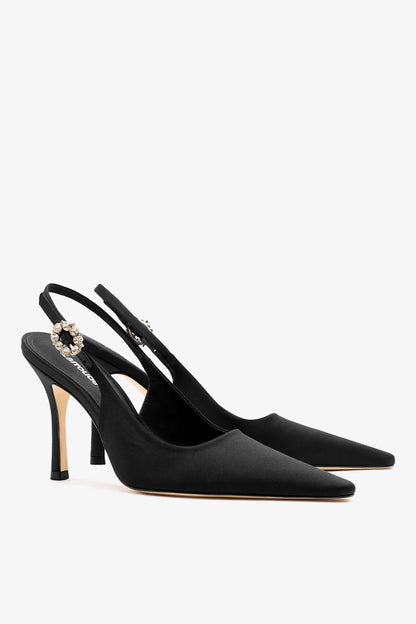 Carine Pump Black Satin