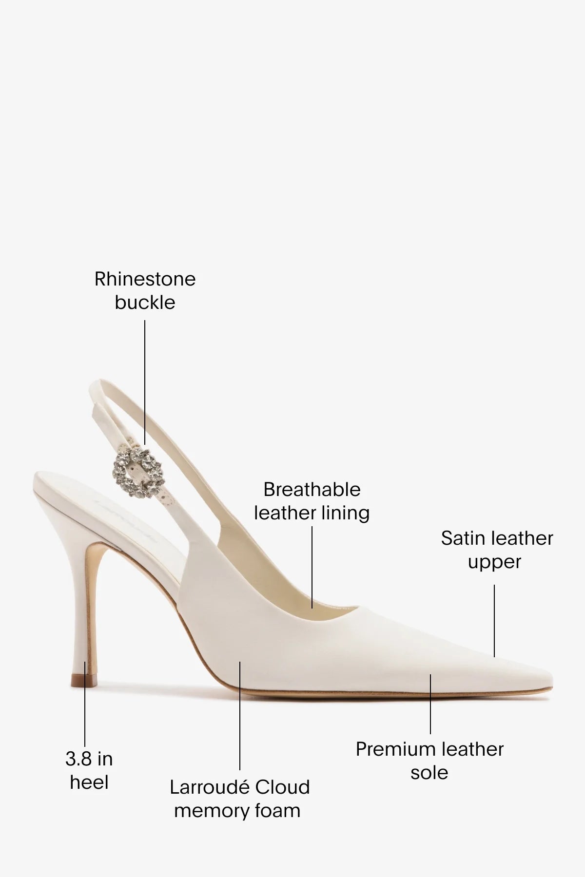 Carine Pump White Satin