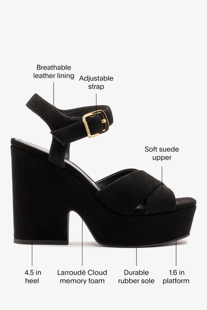 Cher Sandal In Black Leather