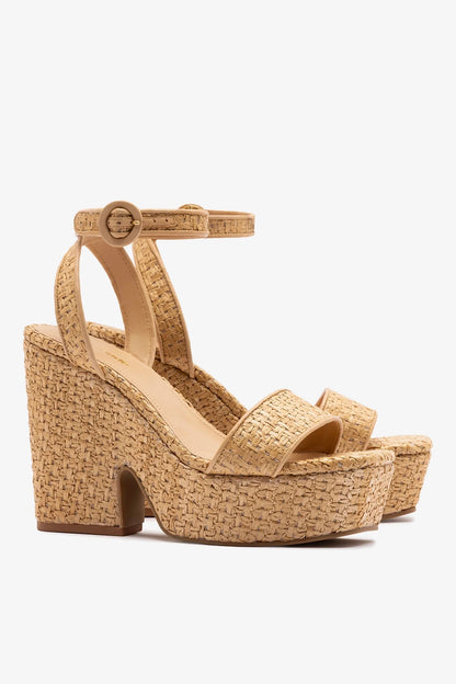 Cher Strap Sandal Natural Raffia