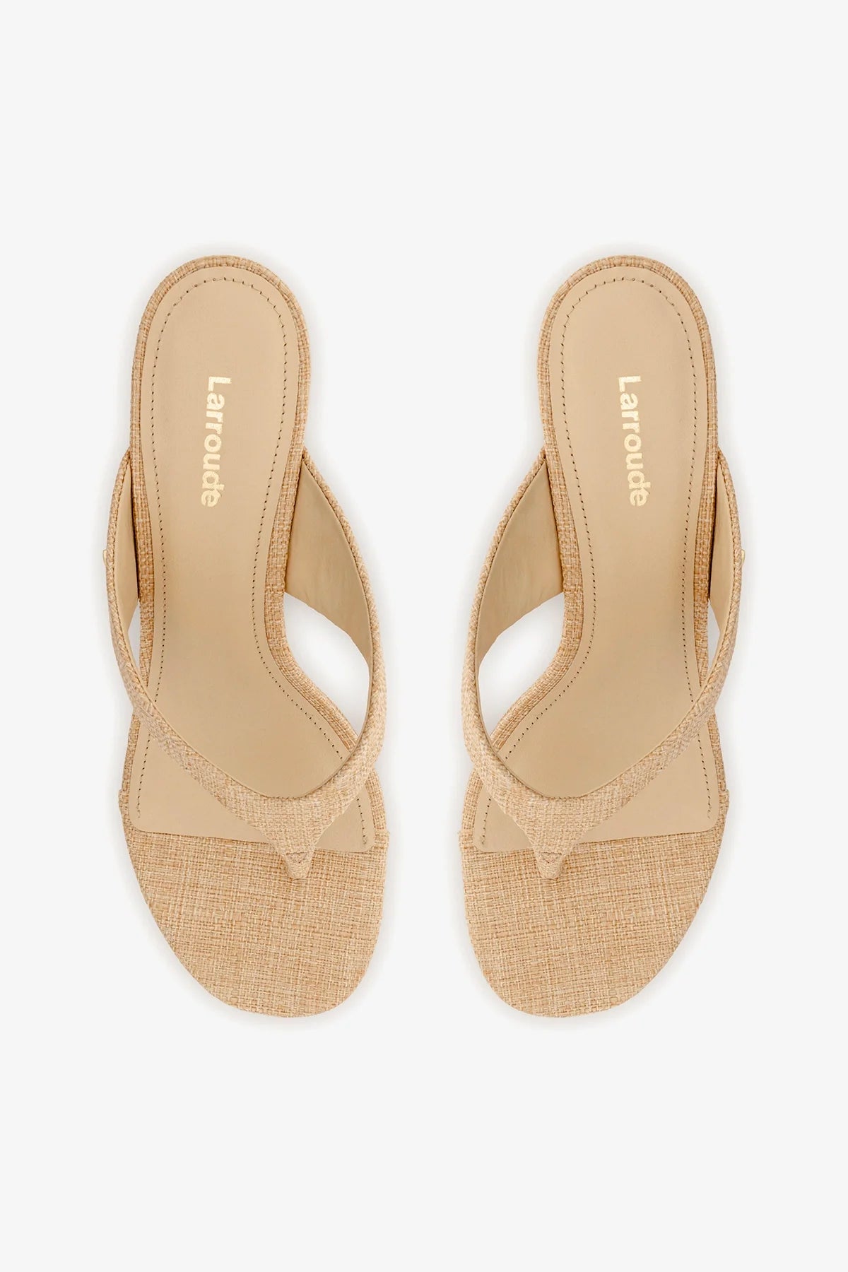 Gaia Low Wedge In Beige Raffia