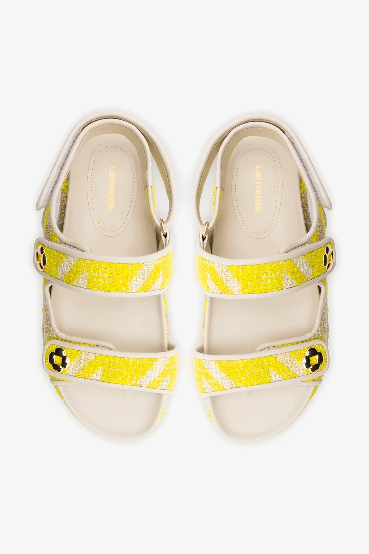 Jetty Sandal Yellow Printed Fabric