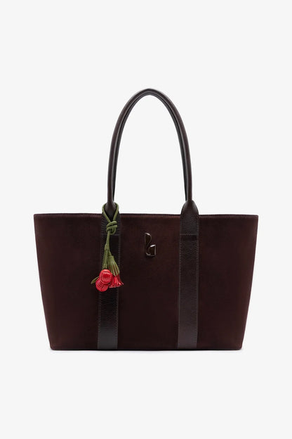 City Tote Bag Brown Suede
