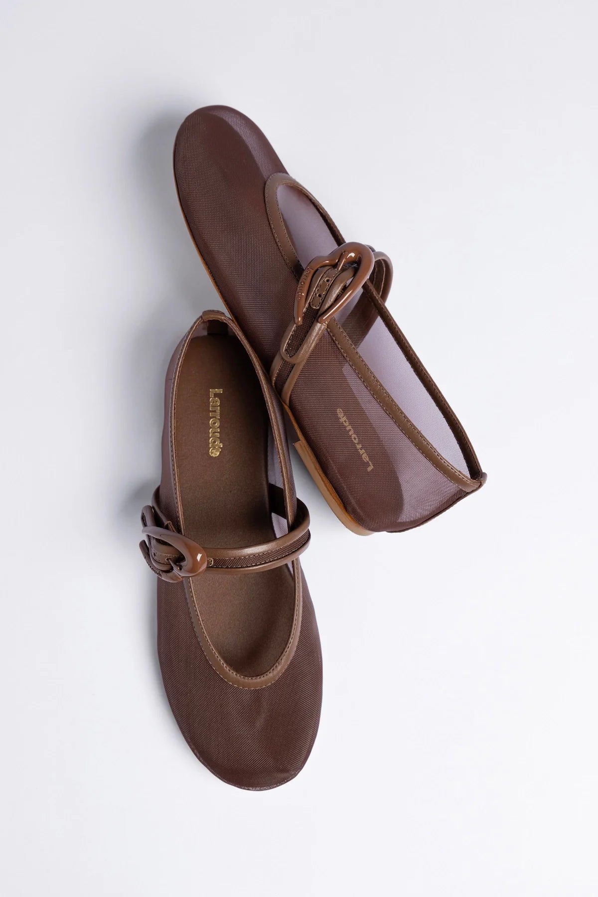 Verona Mesh Ballet Flat Burnt Umber Leather