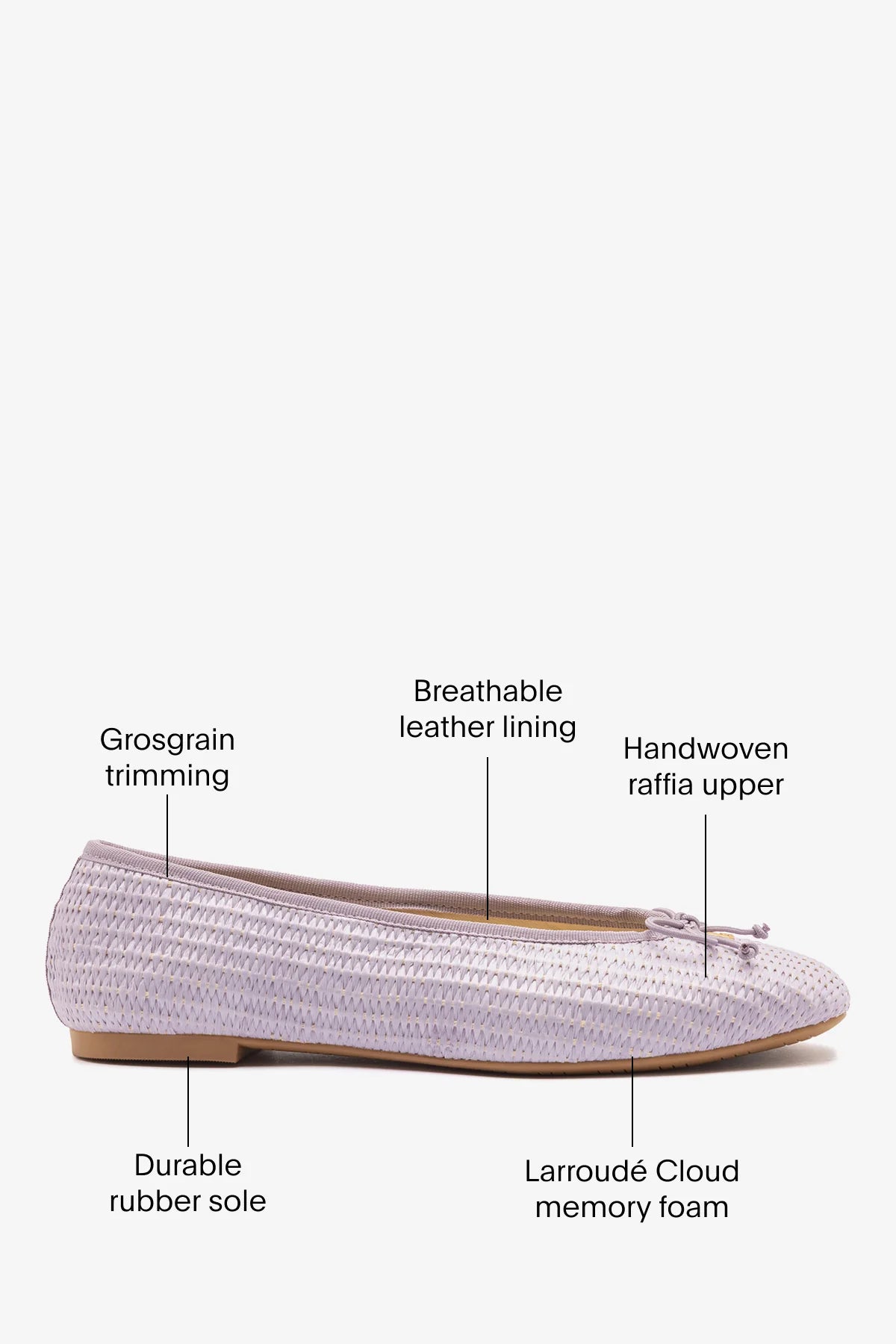 Pavlova Ballet Flat Iris Raffia