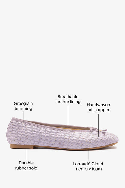 Pavlova Ballet Flat Iris Raffia