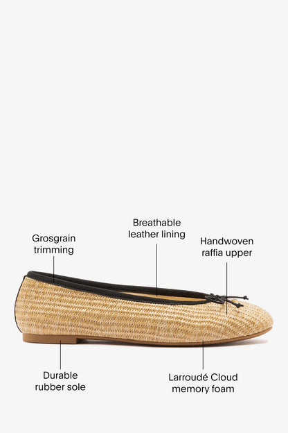 Pavlova Ballet Flat Natural Raffia