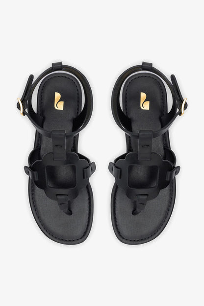 Margherita Sandal In Black Leather
