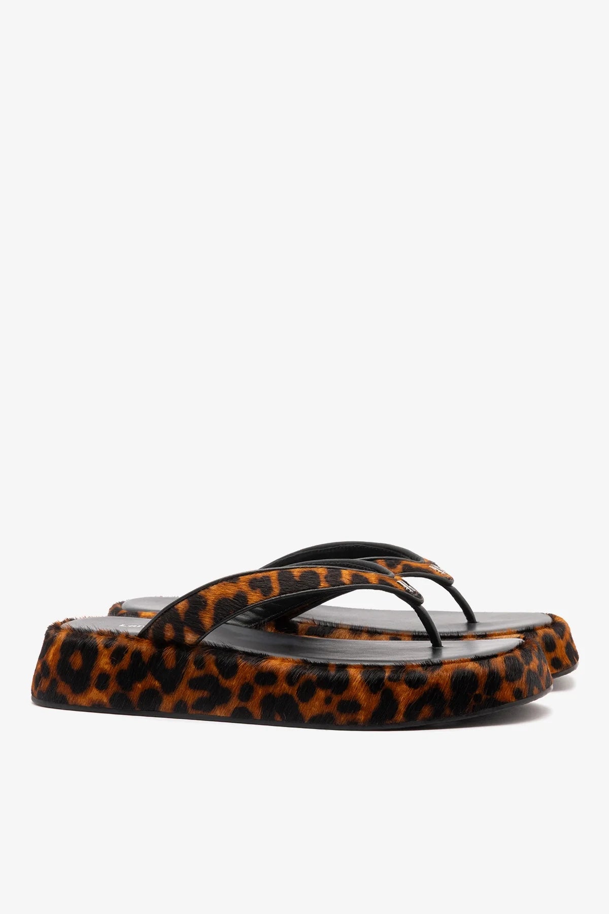 Roxy Thong Sandal Leopard Leather