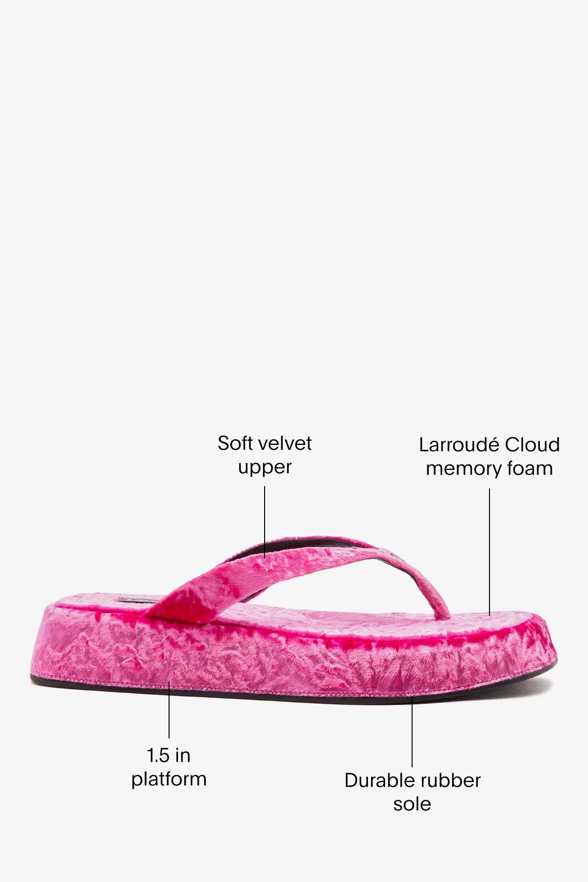 Roxy Thong Sandal Pink Velvet