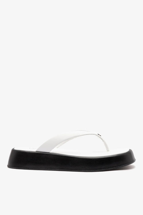 Roxy Thong Sandal Black and White Leather