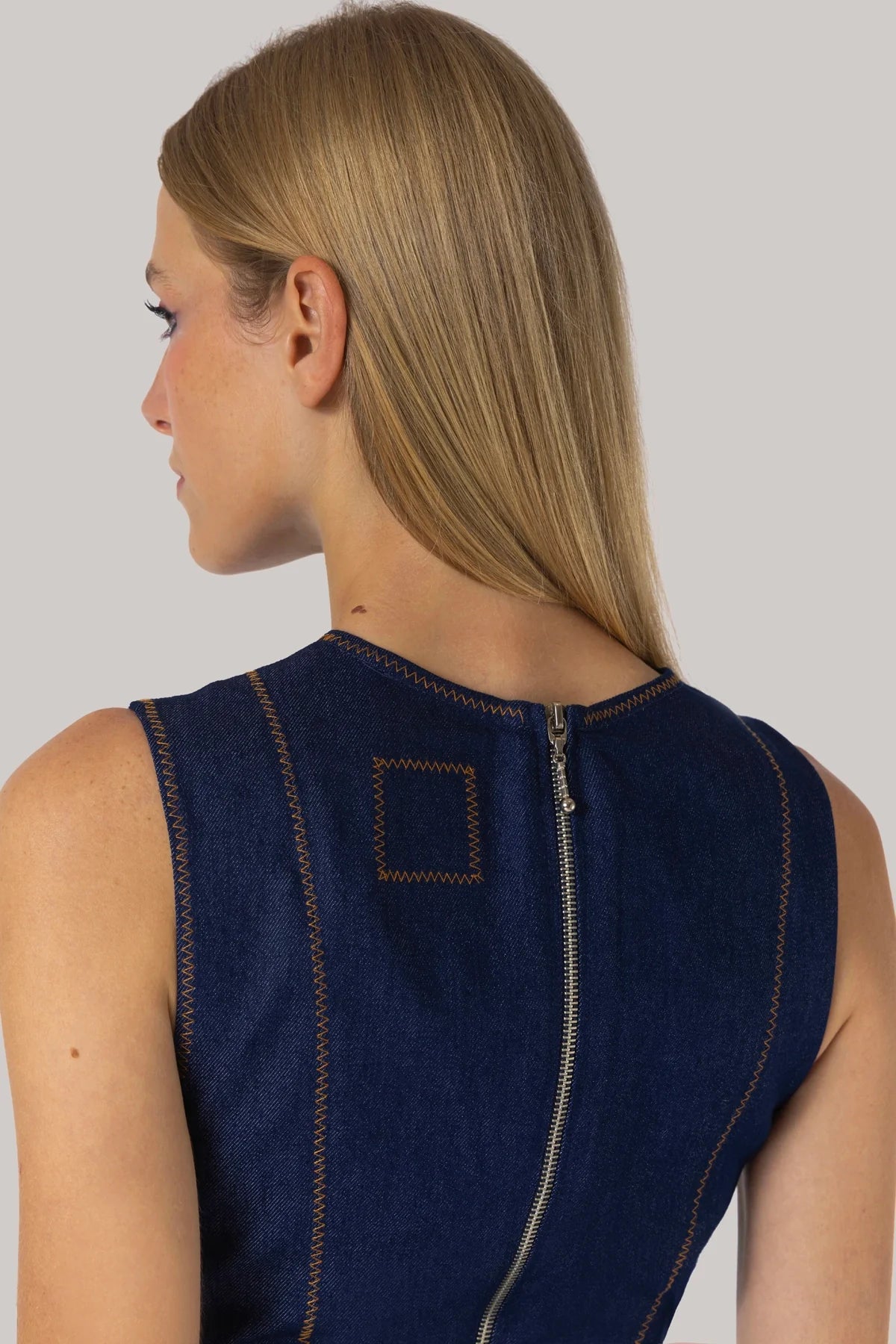 Sarah Dress Blue Denim
