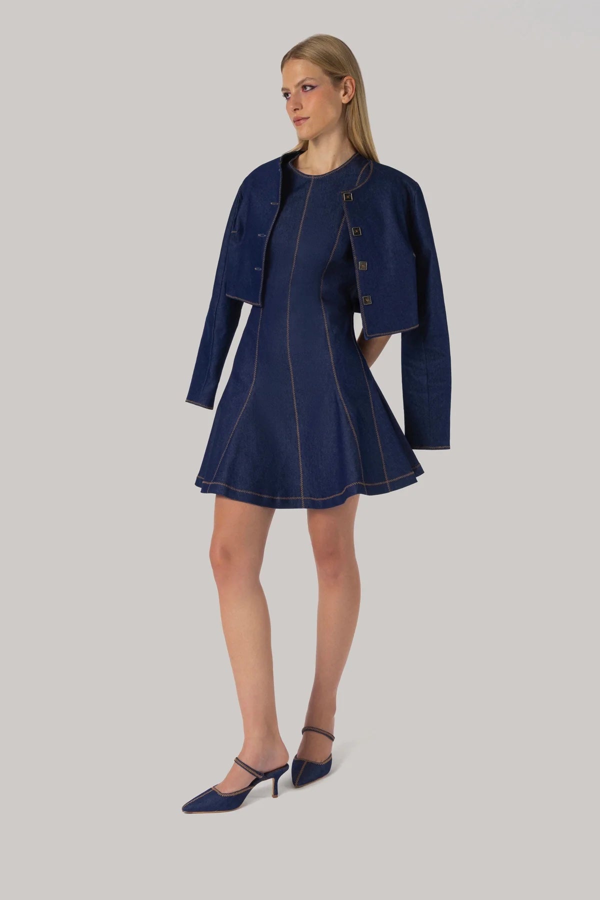 Sarah Dress Blue Denim