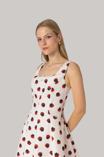 Sophia Dress White Floral Cotton