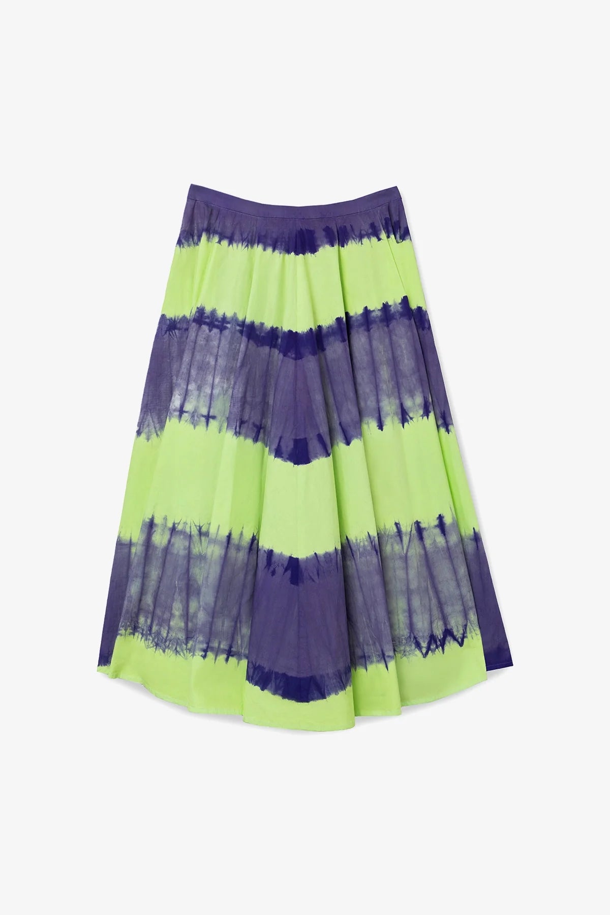 Sharon Skirt Purple and Green Tie Dye Cotton