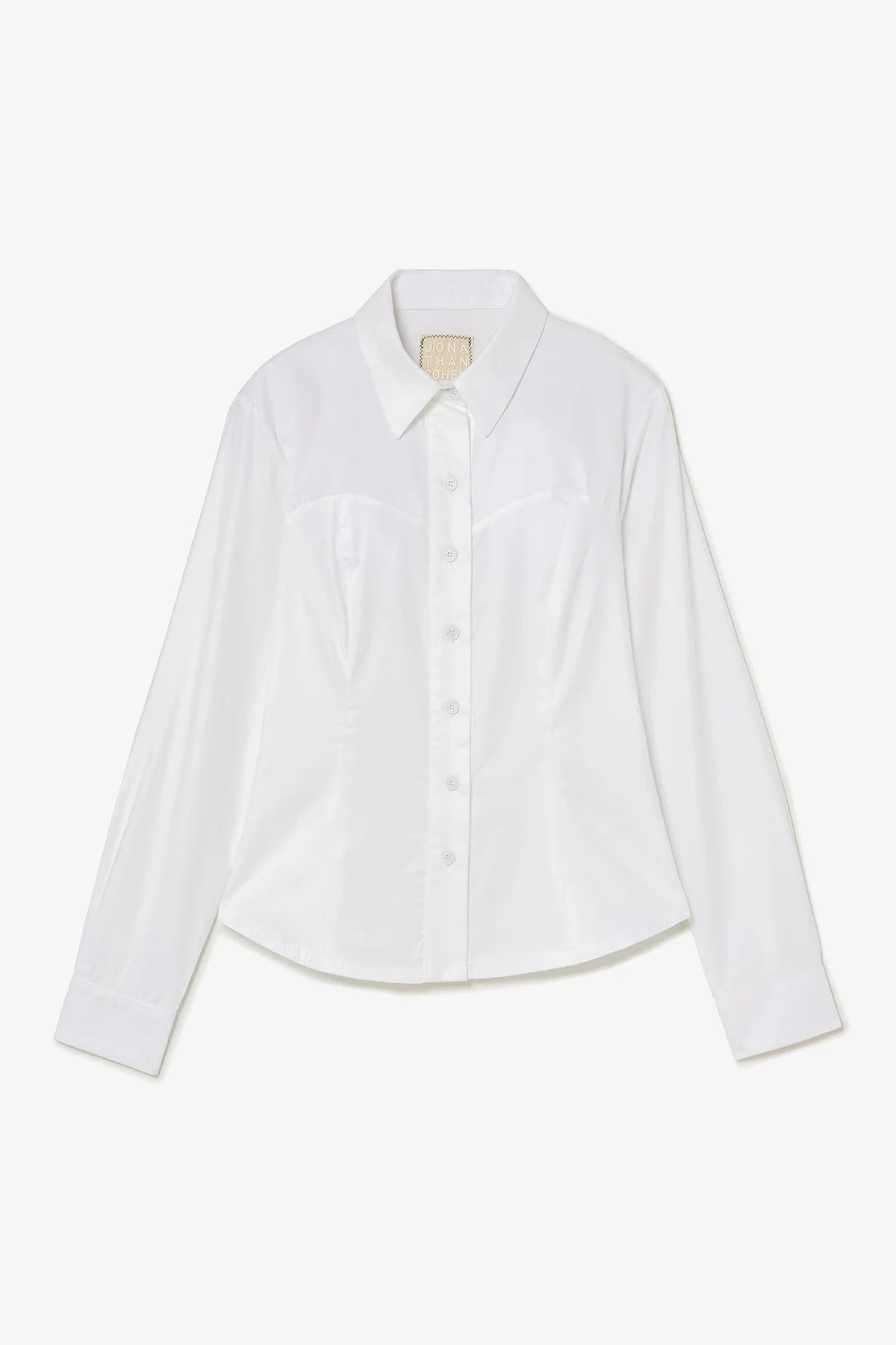 Eva Bustier Top In White Percale