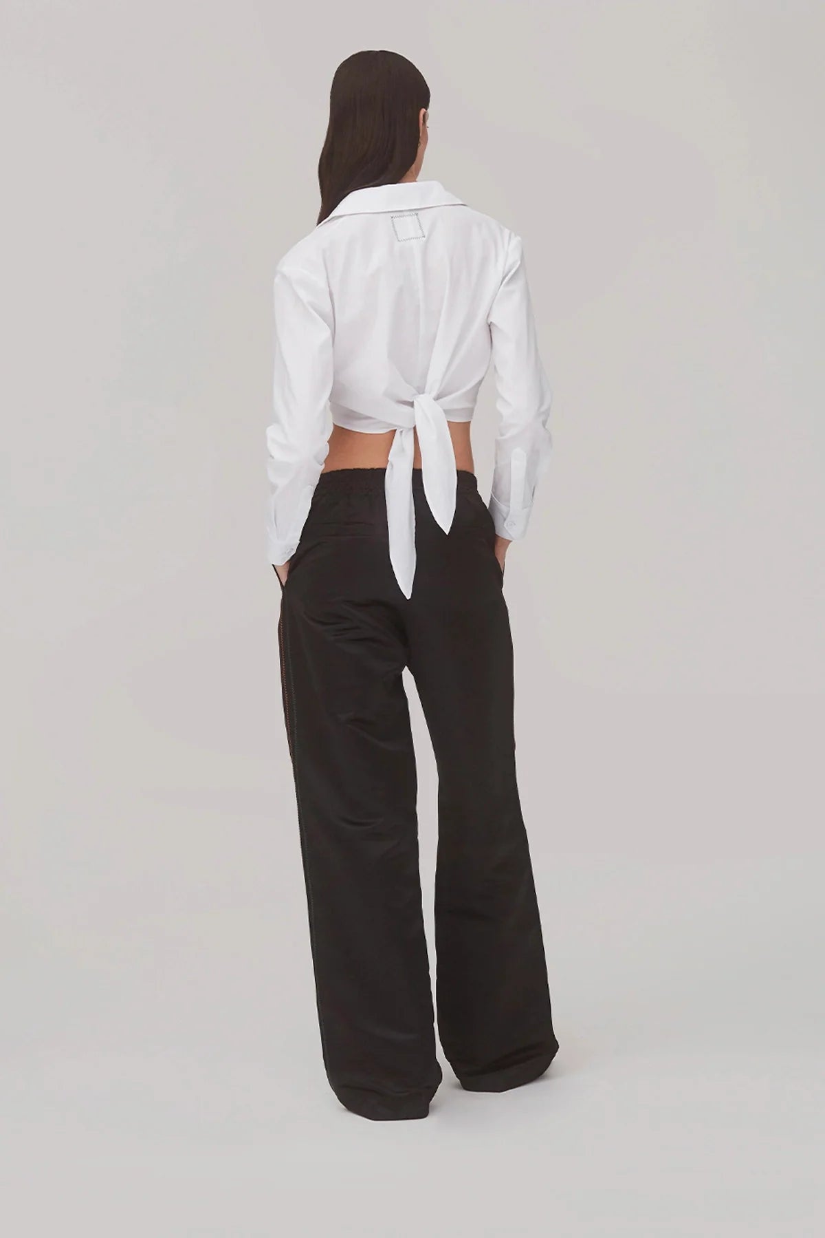 Rose Wrap Top In White Cotton