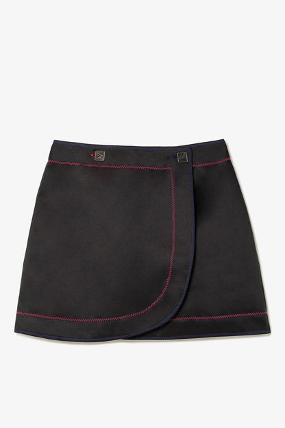 Marina Mini Skirt In Black Satin