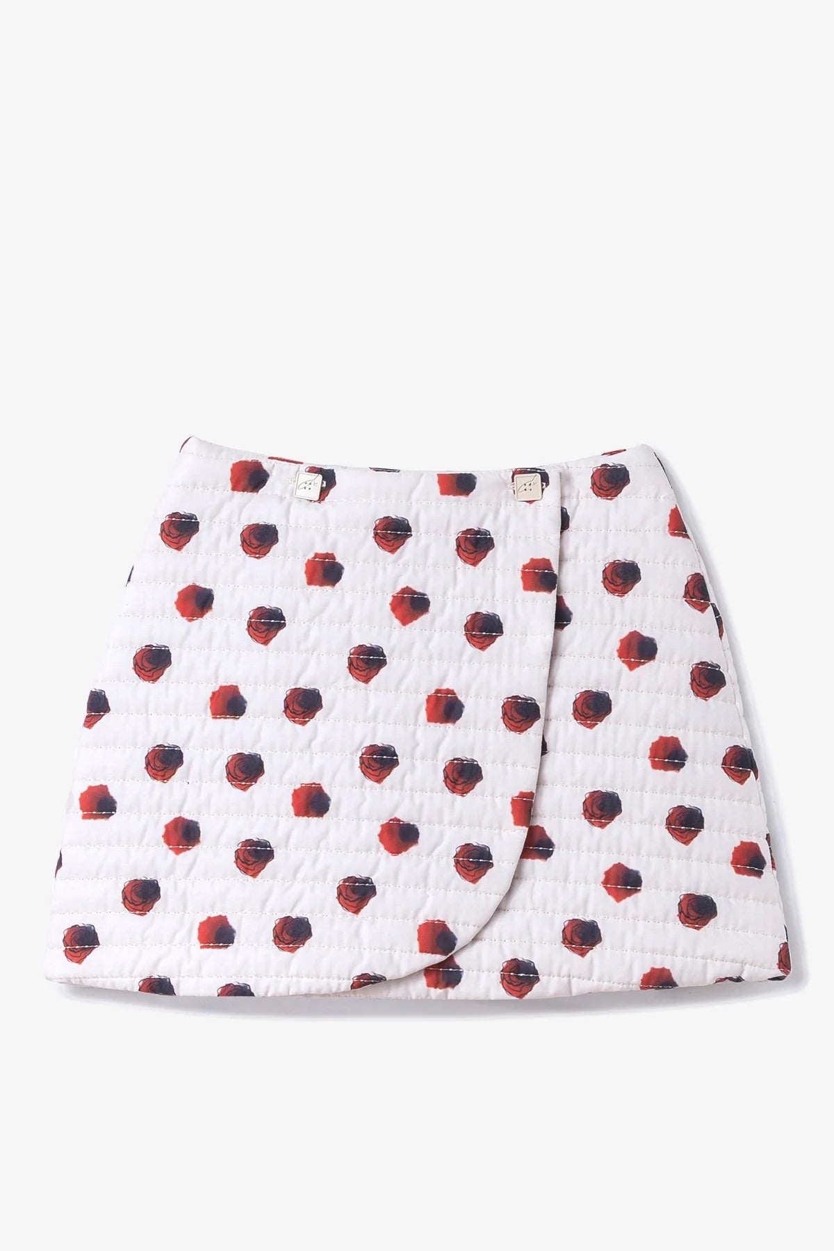 Marina Mini Skirt White Floral Cotton