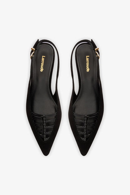Nara Pump In Black Suede and Leather
