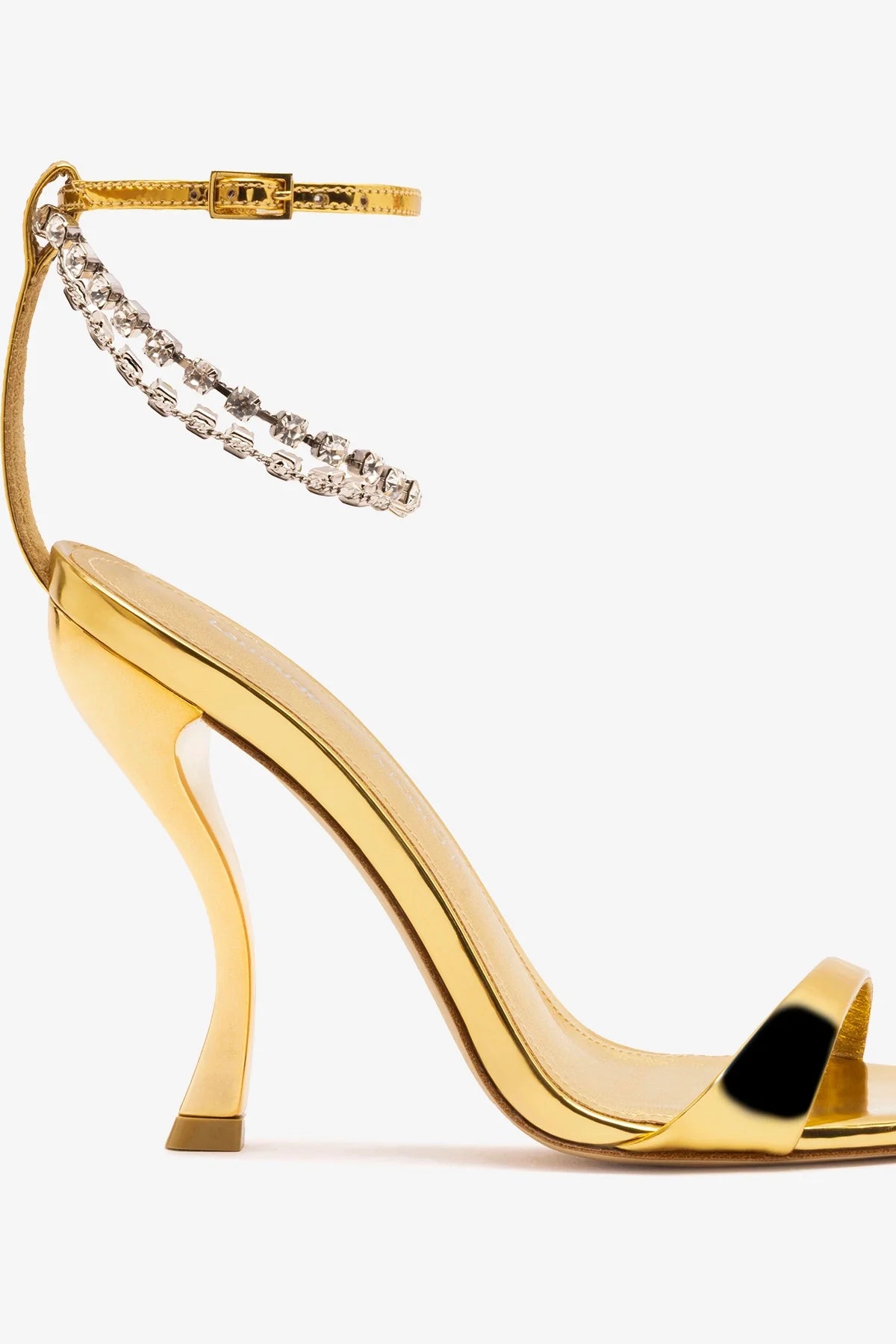 Larroudé x Nicolò B.: Nana Sandal Gold Specchio