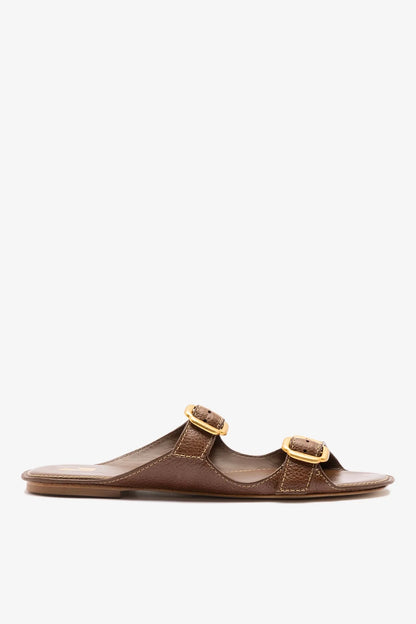 Amalfi Flat Burnt Umber Leather