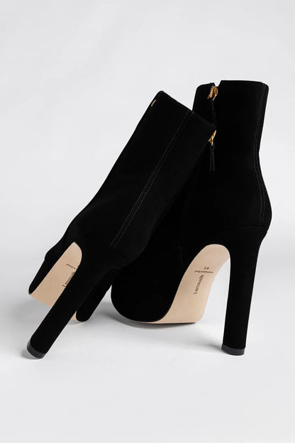 Romy Platform Boot Black Suede