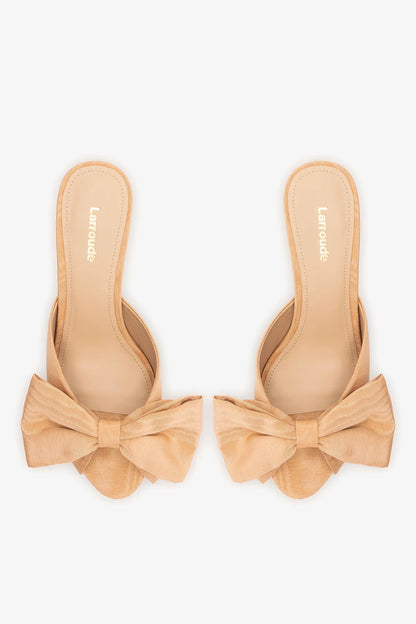 Elle Peep Toe Mule Macaroon Silk
