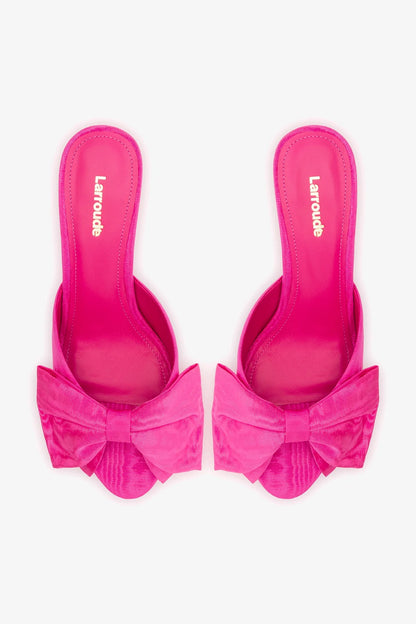 Elle Peep Toe Mule Magenta Silk