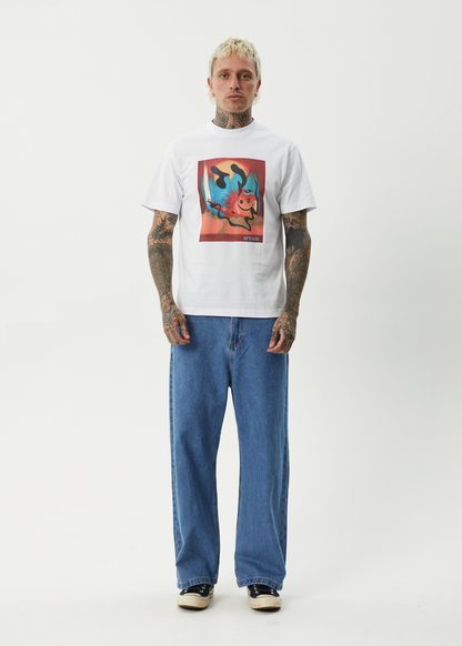 AFENDS Mens Apocalypso - Retro Tee - White